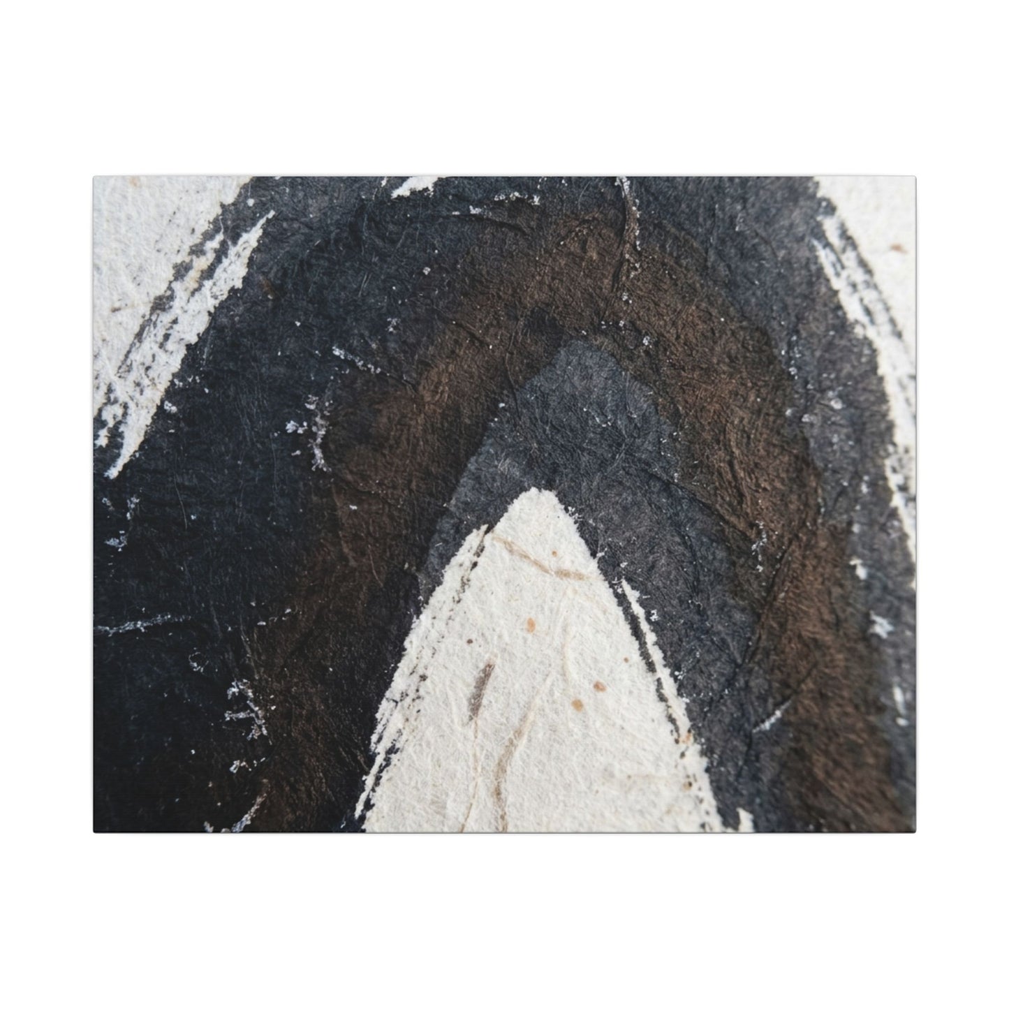 Moody Ink Brushstroke Canvas Art - Moody Minimal Dark Japandi