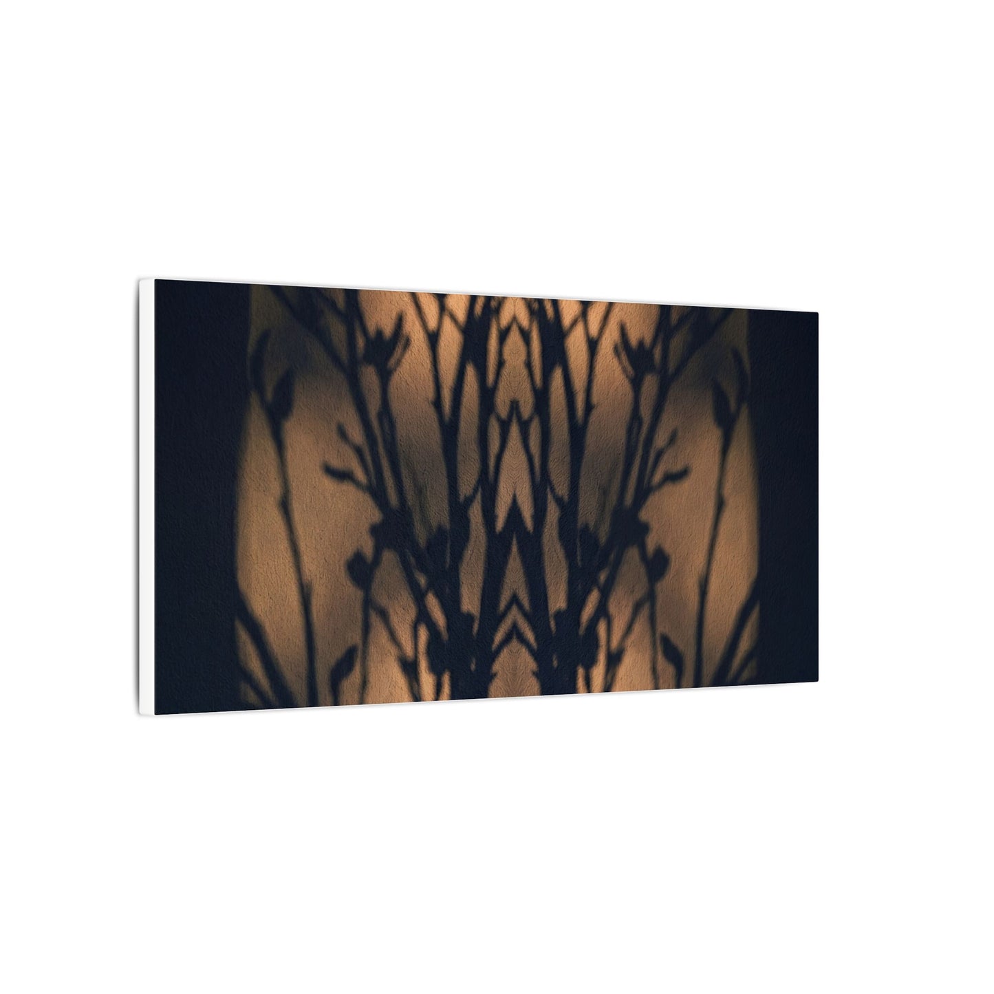 Dark Japandi Shadow Play in Golden Hour | Shadow Zen Canvas Art