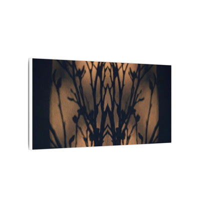 Dark Japandi Shadow Play in Golden Hour | Shadow Zen Canvas Art