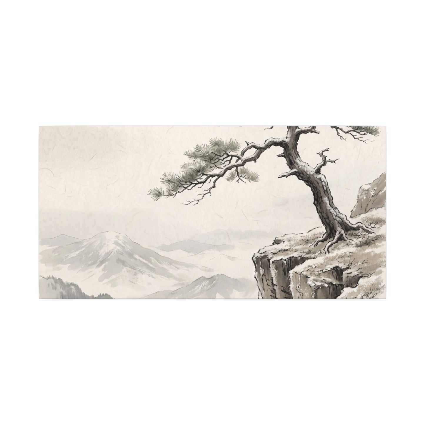 Seijaku Pine Tree Canvas Art - Japandi Japanese Pattern
