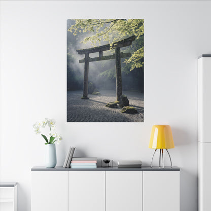 Torii Gate Canvas Art | Spring Zen Karesansui Art