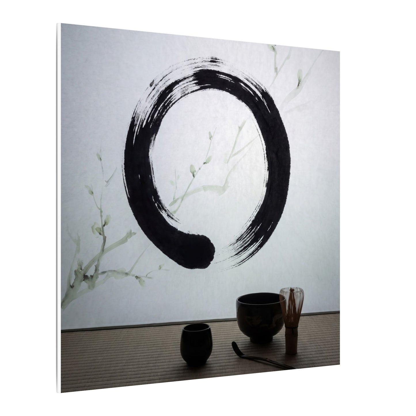 Tea Ceremony Enso Canvas Art | Peaceful Zen Art
