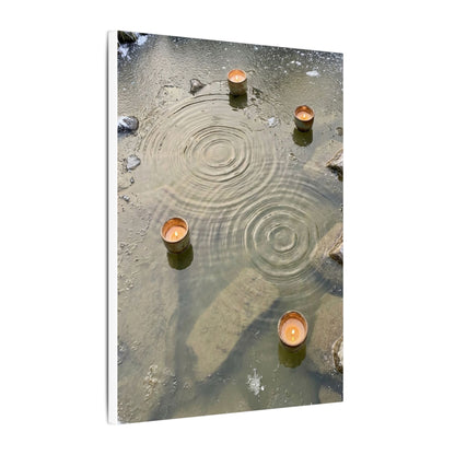 Water Ripple Canvas Art | Winter Japandi Japanese Pattern Art