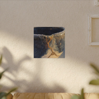Winter Ceramic Bowl Gold Vein Canvas Art | Healing Decor