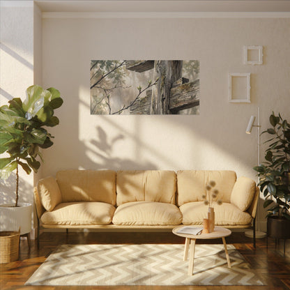 Torii Gate Spring Canvas Art | Japandi Neutral Design