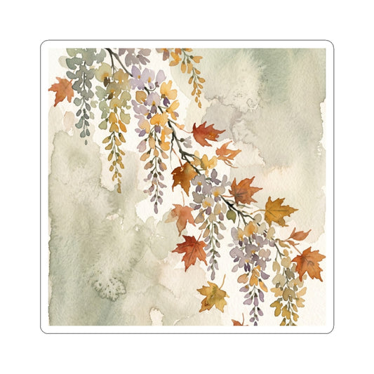 Cozy Wisteria Sticker - Watercolor Japandi