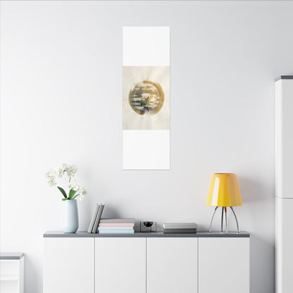 Peaceful Lotus Flower Canvas Art - Enso Zen
