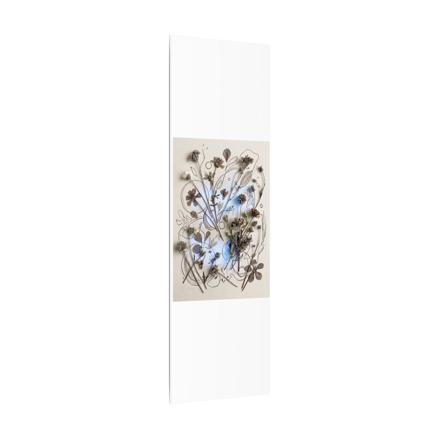 Dried Flowers Minimal Line Canvas Art | Elegant Japandi Art