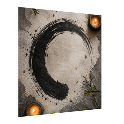 Candlelight Ink Brushstroke Canvas Art - Zen Ma