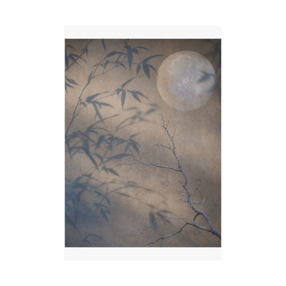 Seijaku Shadow Play Wall Art Print - Japandi Japanese Pattern