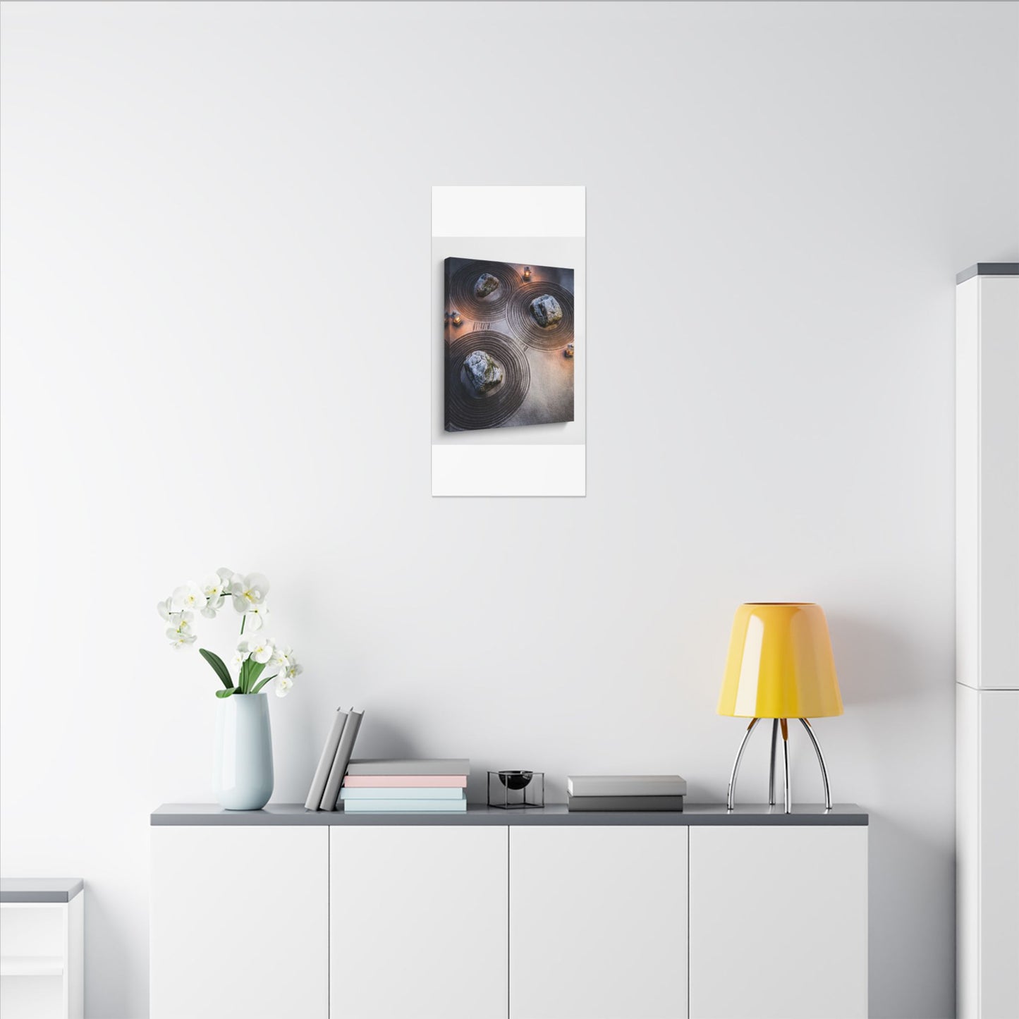 Candlelight Rock Garden Canvas Art - Japandi Ma
