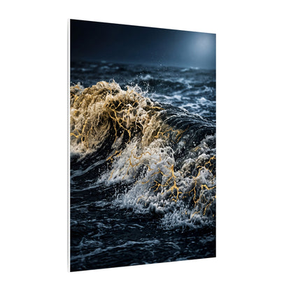 Ocean Wave Winter Canvas Art | Kintsugi Artful Design
