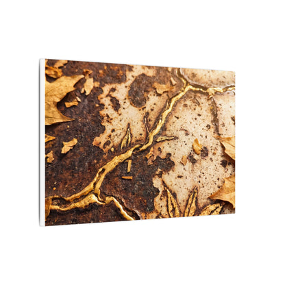 Kintsugi Rust Patina in Golden Hour | Gold Vein Canvas Art