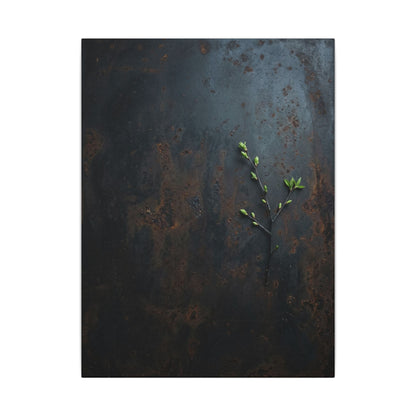 Rust Patina Moody Minimal Canvas Art | Moody Dark Japandi Art