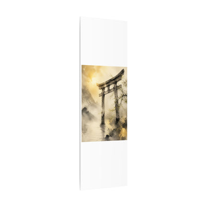 Spring Torii Gate Sumi E Canvas Art | Tranquil Decor