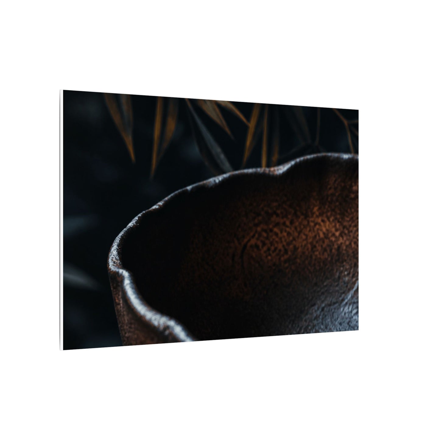 Luxurious Ceramic Bowl Canvas Art - Shadow Zen Dark Japandi