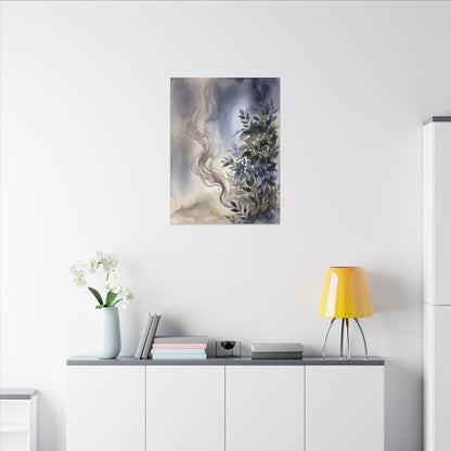 Incense Smoke Summer Canvas Art | Japandi Cozy Design