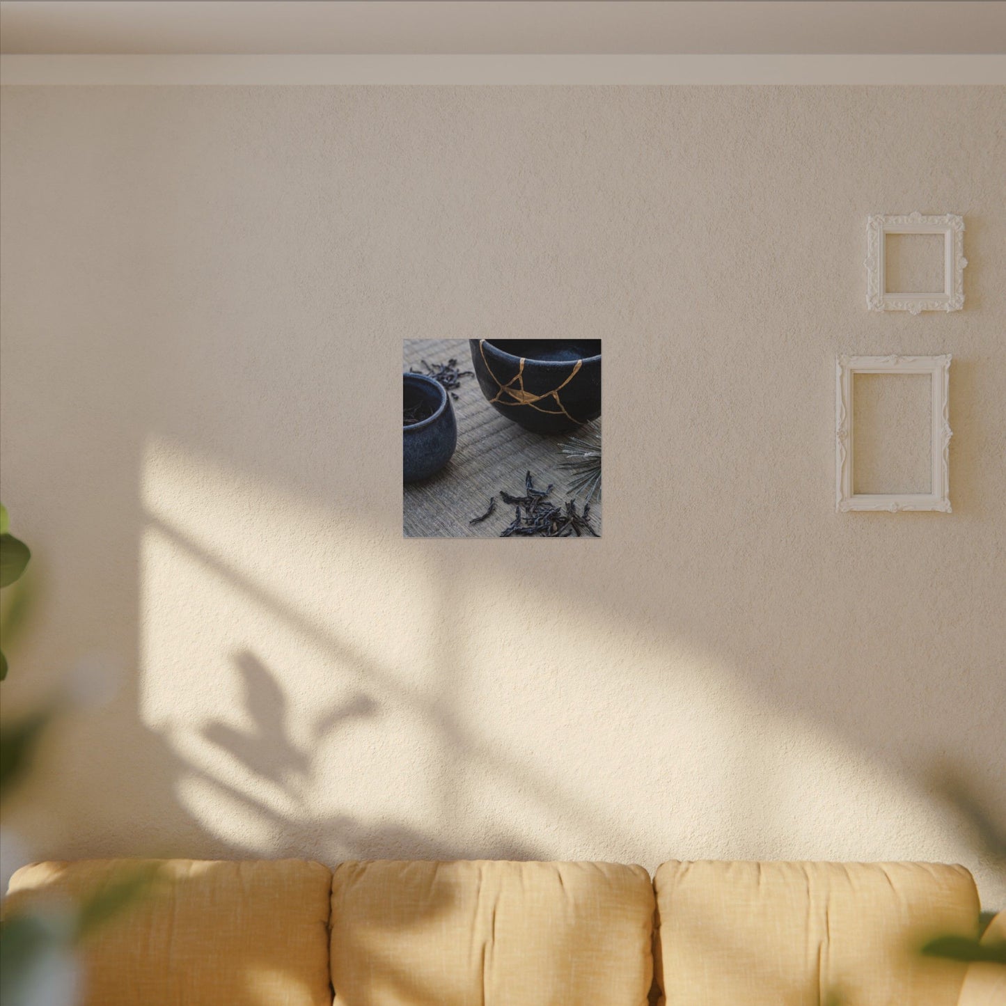 Kintsugi Tea Ceremony in Overcast | Gold Vein Canvas Art