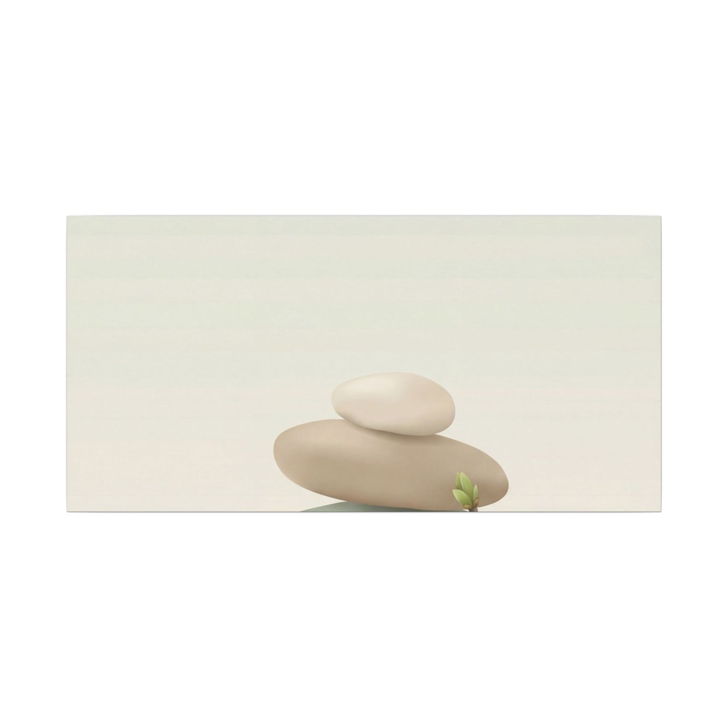 Dawn River Stones Canvas Art - Japandi Fukinsei