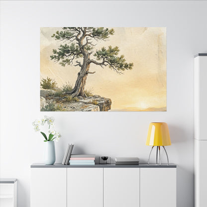 Pine Tree Canvas Art | Summer Japandi Texture Art