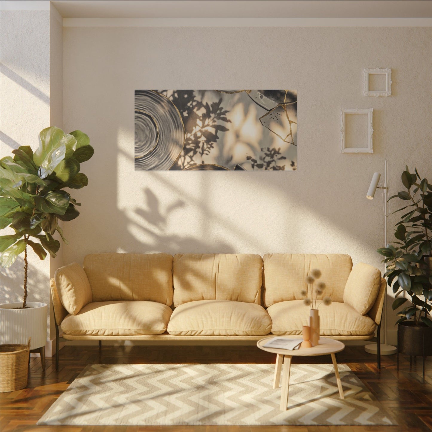 Healing Water Ripple Canvas Art - Gold Vein Kintsugi