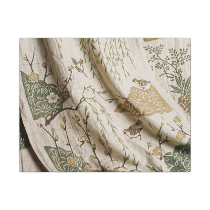 Silk Drape Canvas Art | Spring Japandi Japanese Pattern Art