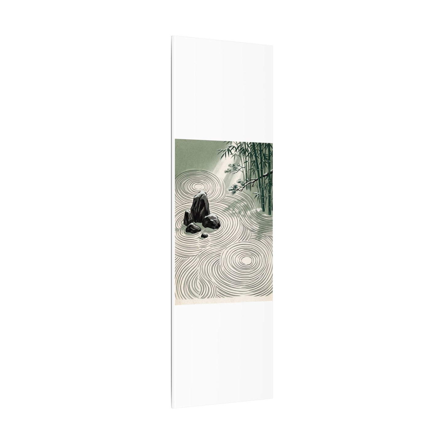 Shibui Rock Garden Canvas Art - Zen Ukiyo E Inspired