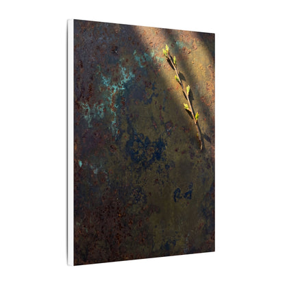 Golden Hour Rust Patina Canvas Art - Dark Japandi Ma