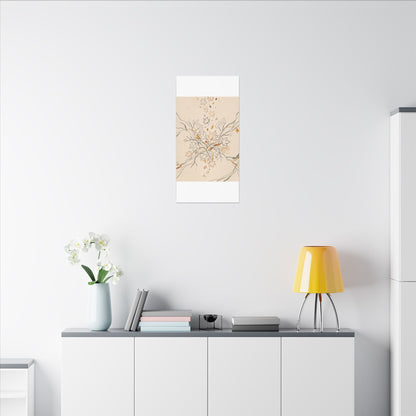 Warm Shadow Play Canvas Art - Minimal Line Japandi