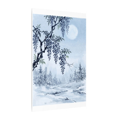 Seijaku Wisteria Canvas Art - Zen Sumi E