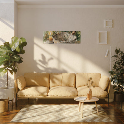 Ceramic Bowl Summer Canvas Art | Japandi Elegant Design