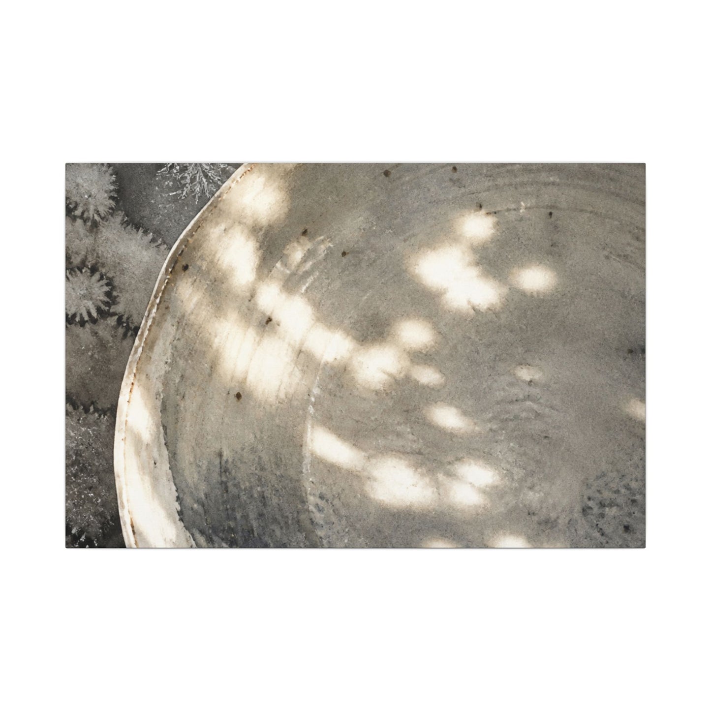 Ceramic Bowl Watercolor Canvas Art | Warm Japandi Art