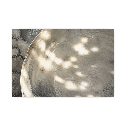 Ceramic Bowl Watercolor Canvas Art | Warm Japandi Art
