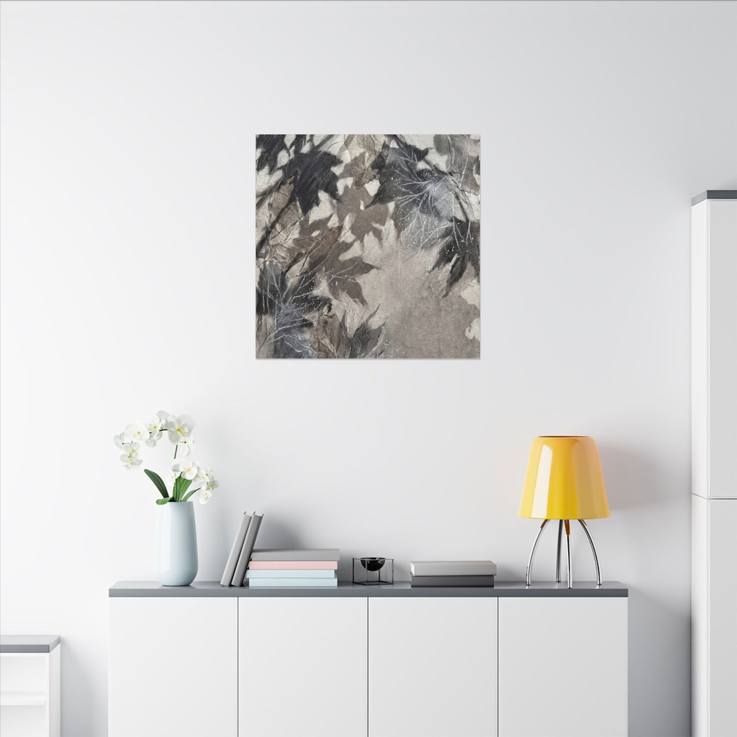 Shadow Play Texture Canvas Art | Cozy Japandi Art