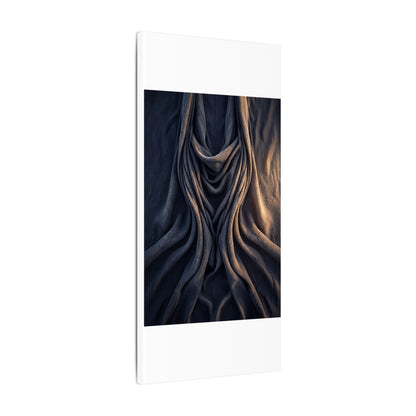 Moody Silk Drape Canvas Art - Shadow Zen Dark Japandi