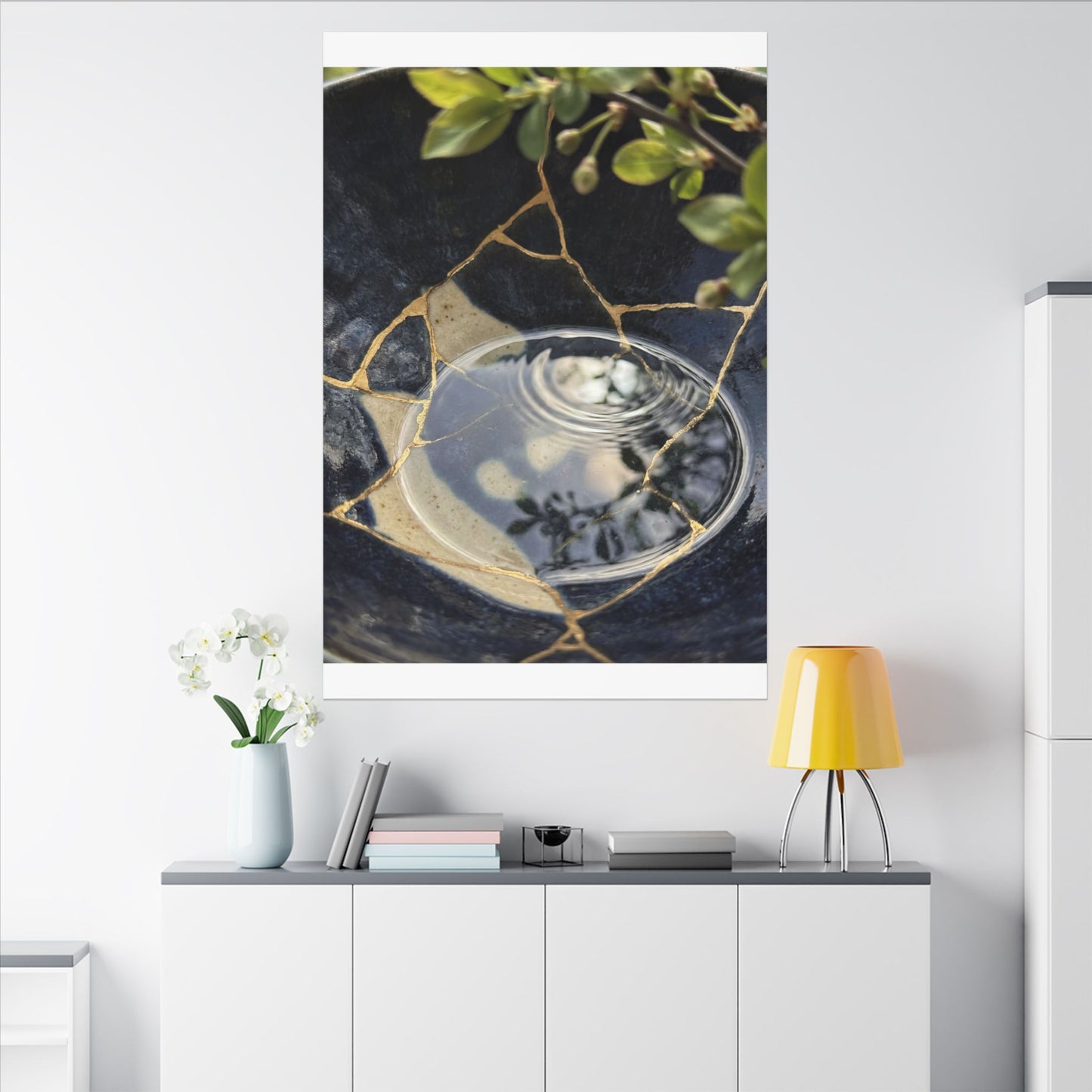 Water Ripple Spring Canvas Art | Kintsugi Beautiful Design