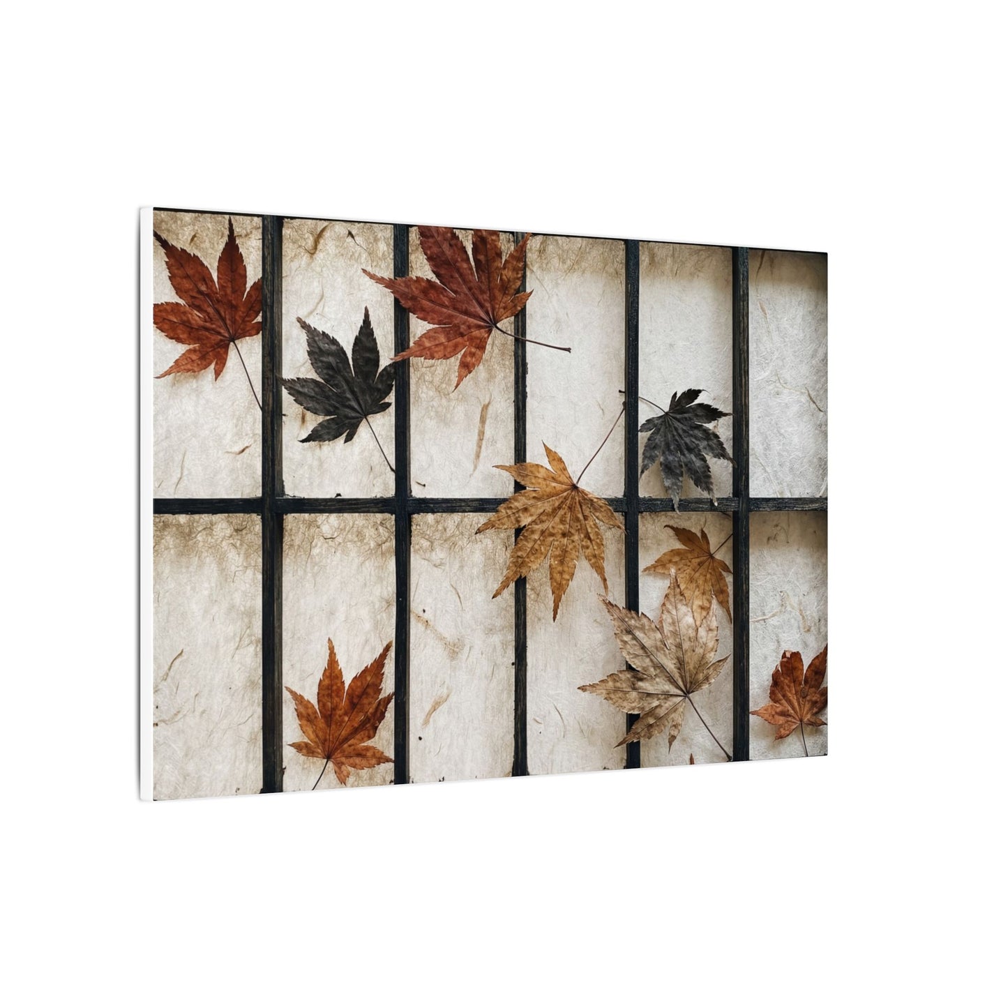 Japandi Shoji Screen in Overcast | Texture Canvas Art
