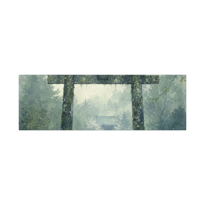 Earthy Torii Gate Canvas Art - Watercolor Japandi