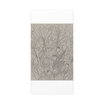 Summer Dried Flowers Minimal Line Canvas Art | Elegant Decor