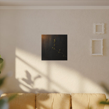 Dark Japandi Rust Patina in Golden Hour | Moody Minimal Canvas Art