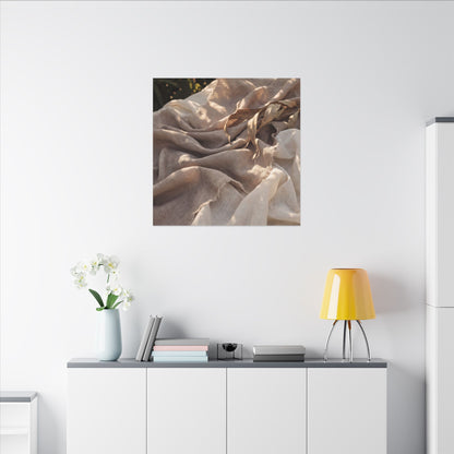 Silk Drape Summer Canvas Art | Japandi Neutral Design