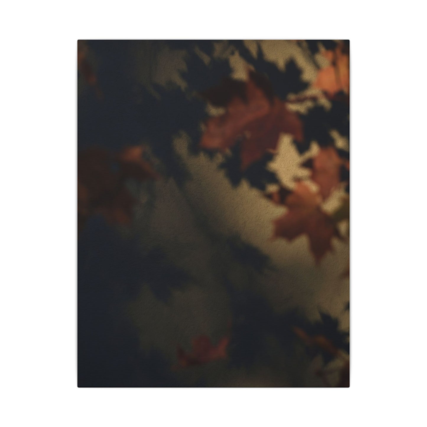 Shadow Play Canvas Art | Autumn Dark Japandi Moody Minimal Art