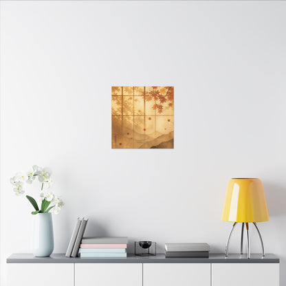 Shoji Screen Texture Canvas Art | Earthy Japandi Art