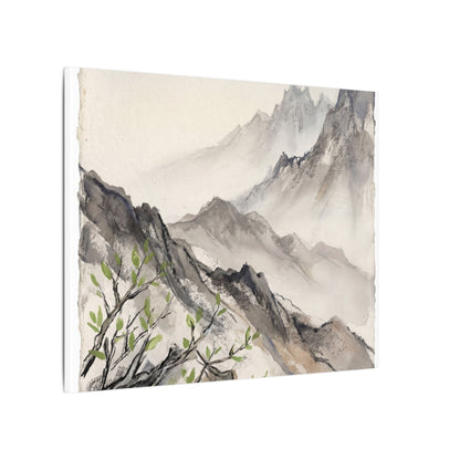Spring Mountain Mist Texture Canvas Art | Warm Decor