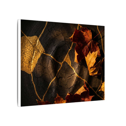 Resilient Shadow Play Canvas Art - Crackle Gold Kintsugi