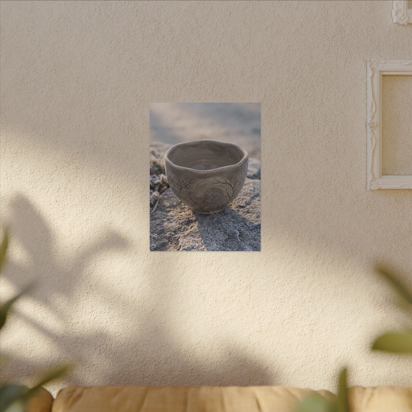 Seijaku Ceramic Bowl Canvas Art - Japandi Japanese Pattern
