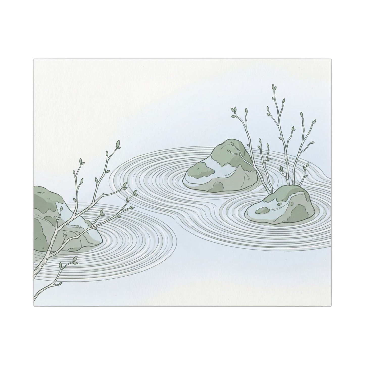 Moonlight Rock Garden Canvas Art - Japandi Ma