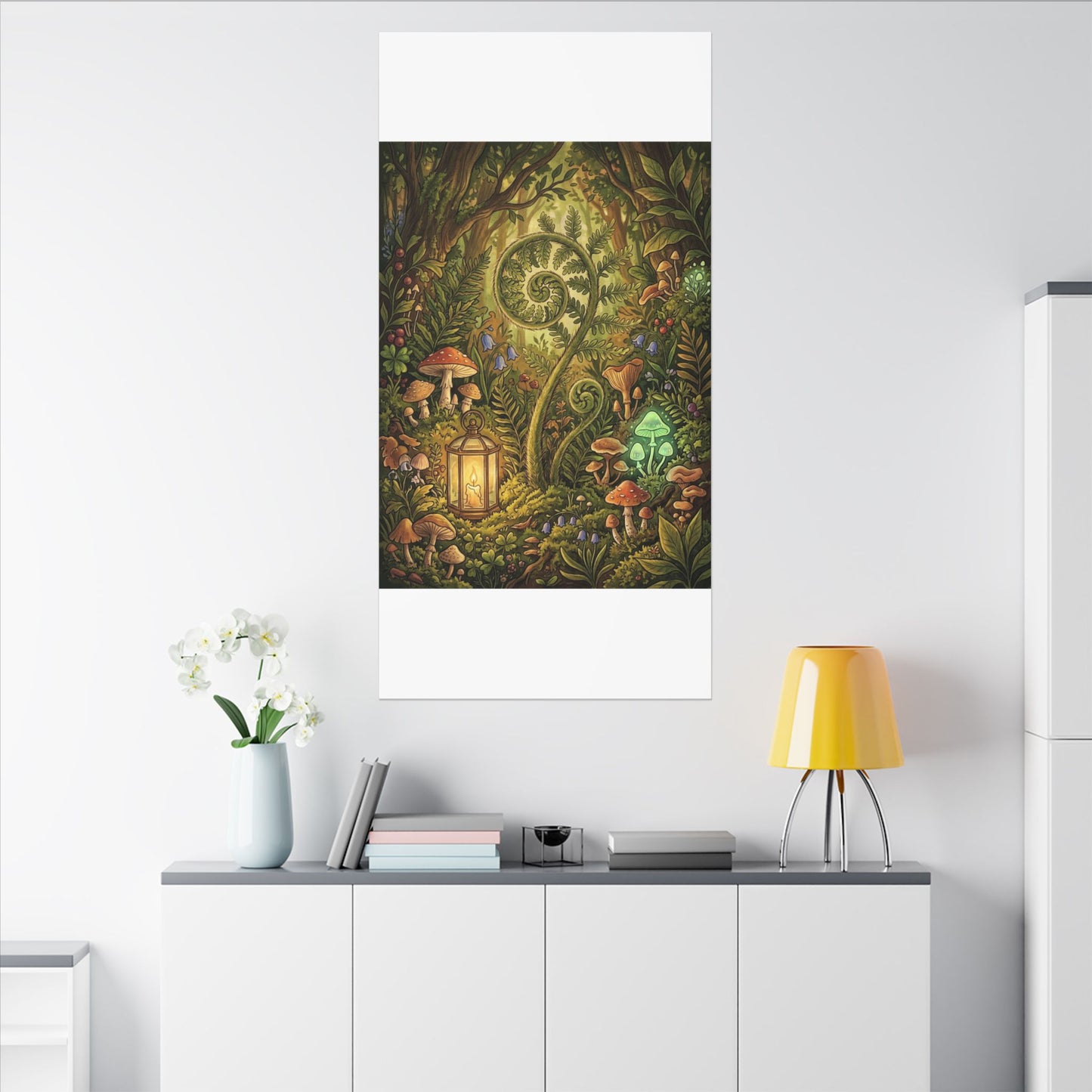 Elegant Ceramic Bowl Canvas Art - Minimal Line Japandi