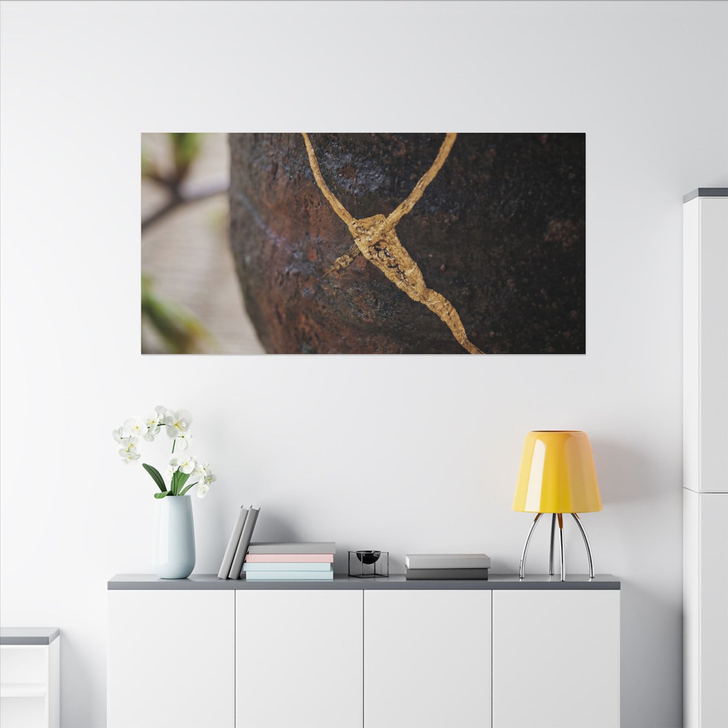 Dawn Tea Ceremony Canvas Art - Kintsugi Mono No Aware