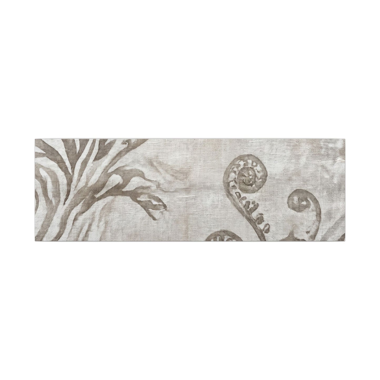 Japandi Fern Unfurling in Overcast | Japanese Pattern Canvas Art